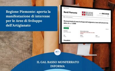 Regione Piemonte: aperta la manifestazione di interesse per le Aree di Sviluppo dell’Artigianato